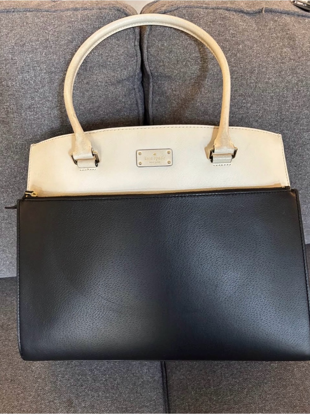 kate spade Two-Tone Black and Cream Satchel